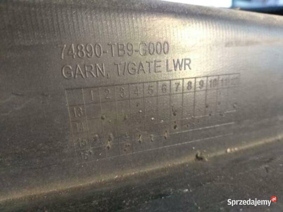 Nakładka Blenda Klapy Honda Civic 9 IX Kombi 13 osobowe Pleszew sprzedam