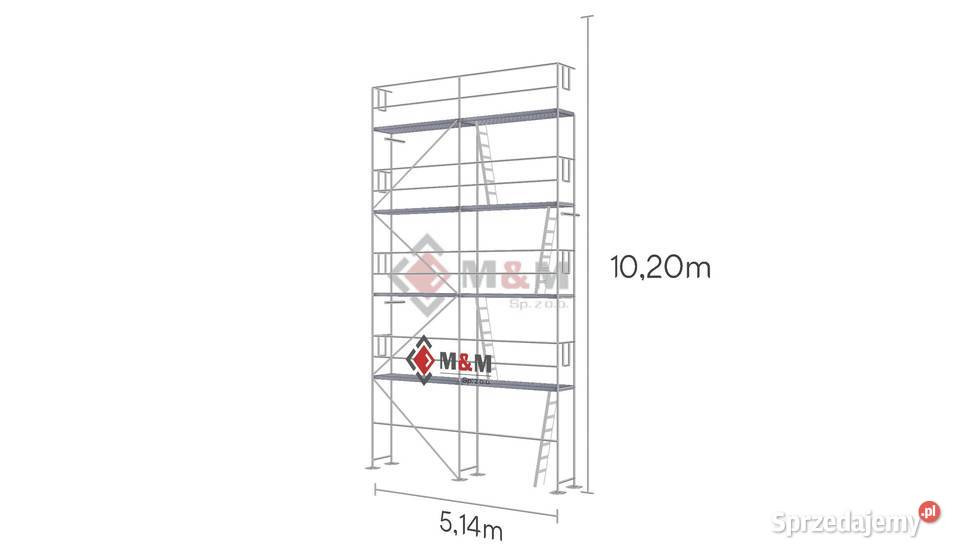 Rusztowanie 5243 m2 używane wymiary 514x102m Rusztowania sprzedam