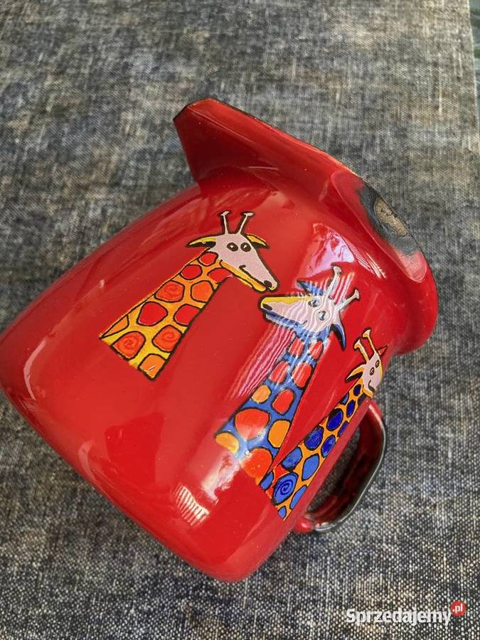 Sprzedam czerwony dzbanuszek emaliowany Warszawa