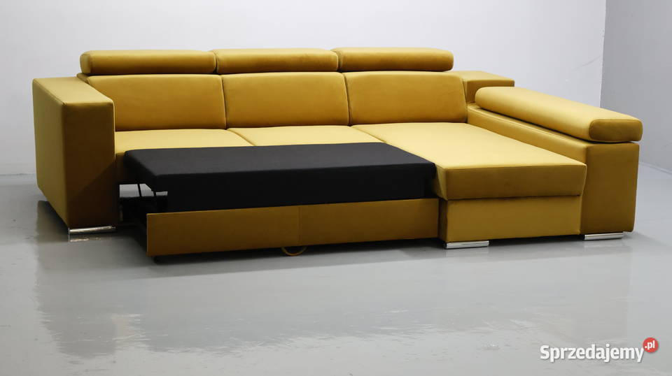 TSŁ NAROŻNIK funkcja spania Bluvel 68 złoty wielkopolskie Poznań sprzedam