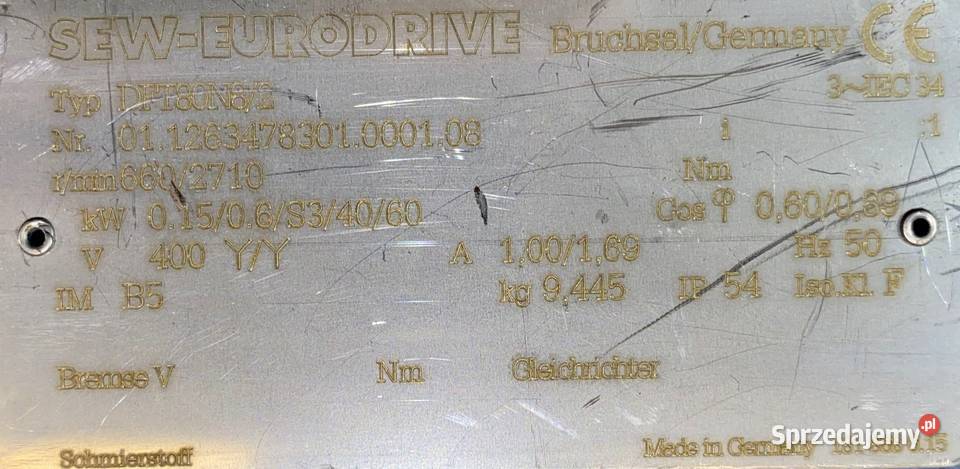 silnik elektryczny 01506kW 6602710obr 3fazowy kujawsko-pomorskie Pigża