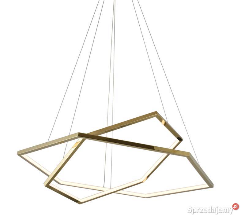 LED ring Hexagon double gold żyrandol 80 Katowice