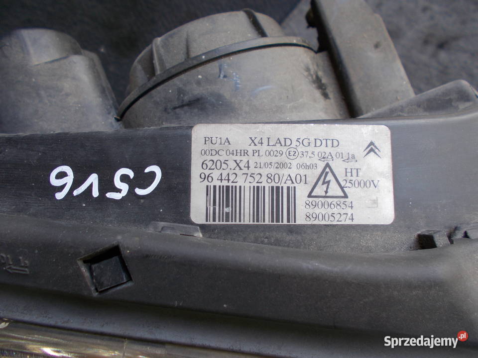 citroen c5 30 v6 02r lampa przednia lewa prawa Lampy przednie Zamość sprzedam