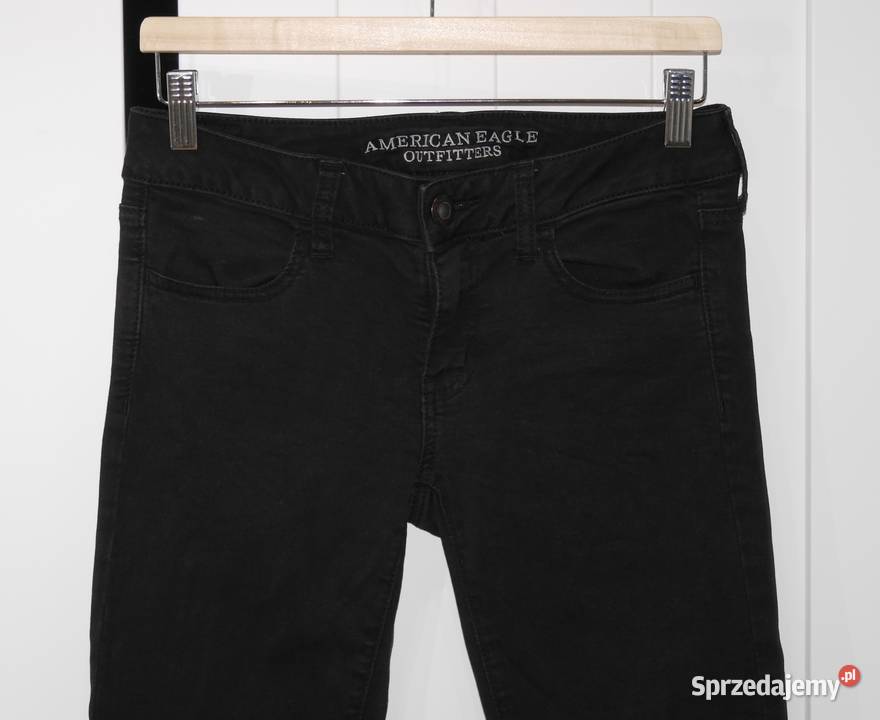 American Eagle świetne rurki nowe 36 S czarny Spodnie Wrocław