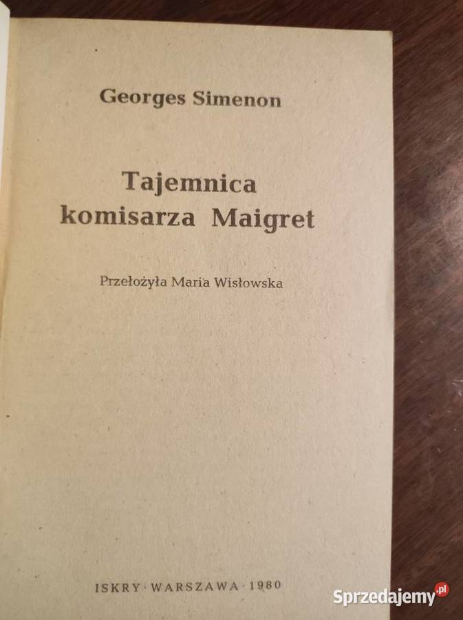 Maigret el le voleur paresseux Georges Simenon Kielce