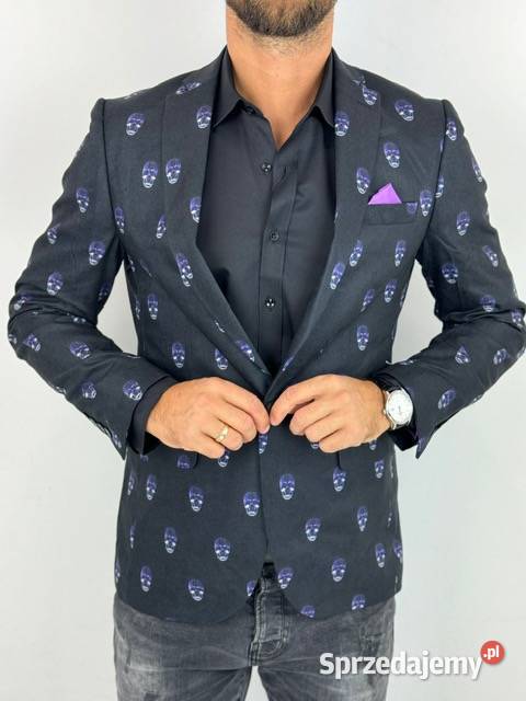 GIOVANNI PERA Marynarka męska D631 czarna w Moda i Styl Ostrów Wielkopolski