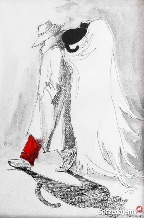 Akwarela Anielska zaduma artystki plastyka Malarstwo Katowice