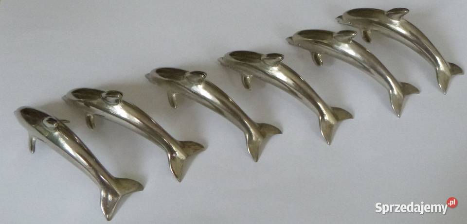 Metalowy serwetnikpodstawka delfin 6 mazowieckie Warszawa