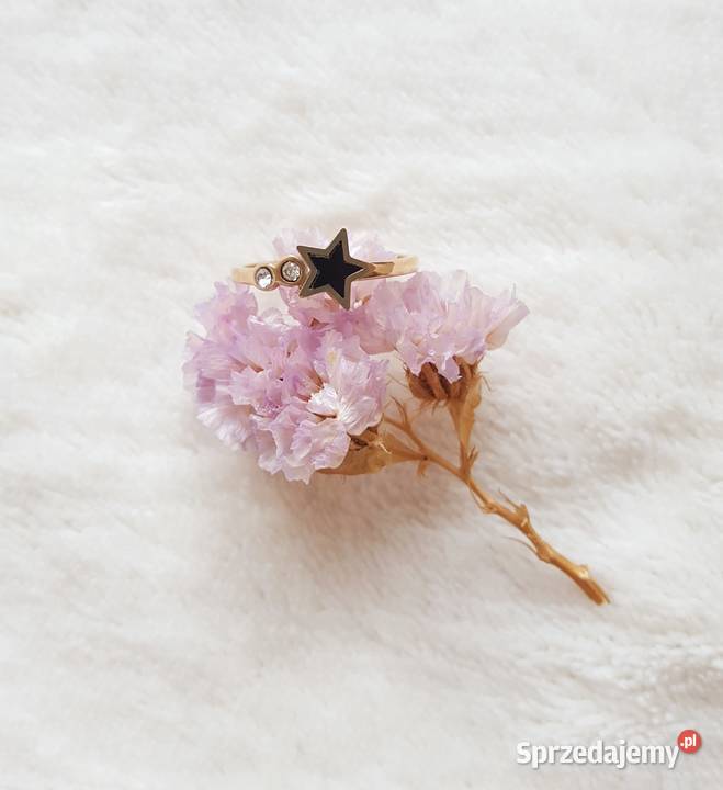 Nowy pierścionek stal szlachetna złoty kolor Szczecin sprzedam