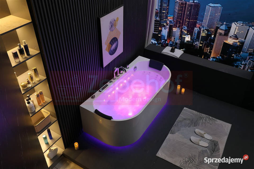 Wanna z hydromasażem EBX802 prostokątna Wanny Grabówka