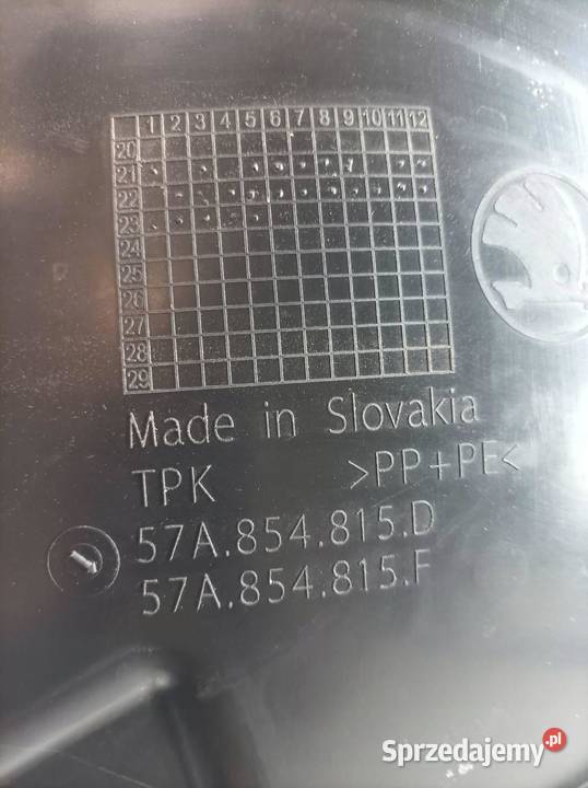 NADKOLE LEWY PRZÓD KOMPLET 57A854815D Skoda osobowe
