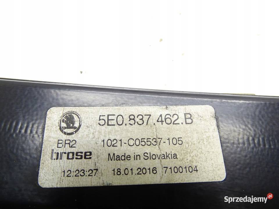 MECHANIZM PODNOŚNIK SZYBY PRAWY PRZÓD PRZEDNI osobowe