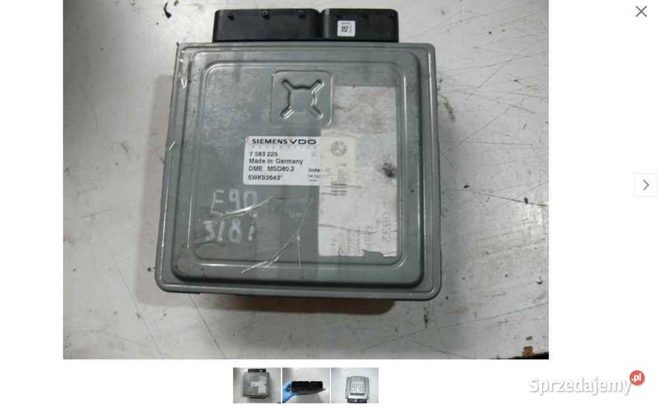KOMPUTER STEROWNIK SILNIKA BMW E90 7583225 małopolskie Wielkie Drogi