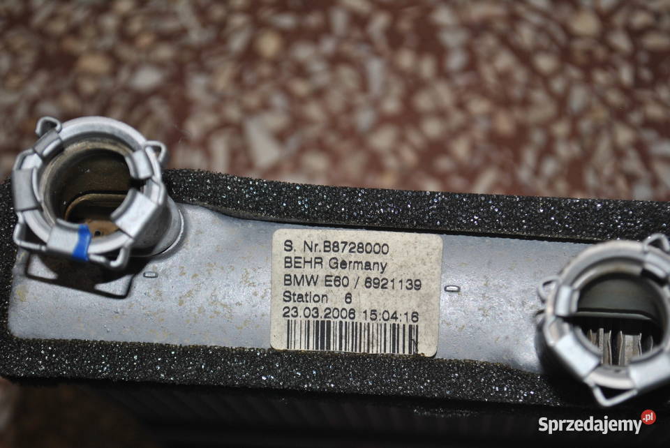 Nagrzewnica BMW SERIA 5 E60 E61 SERIA 6 E63 E64 osobowe Poręba