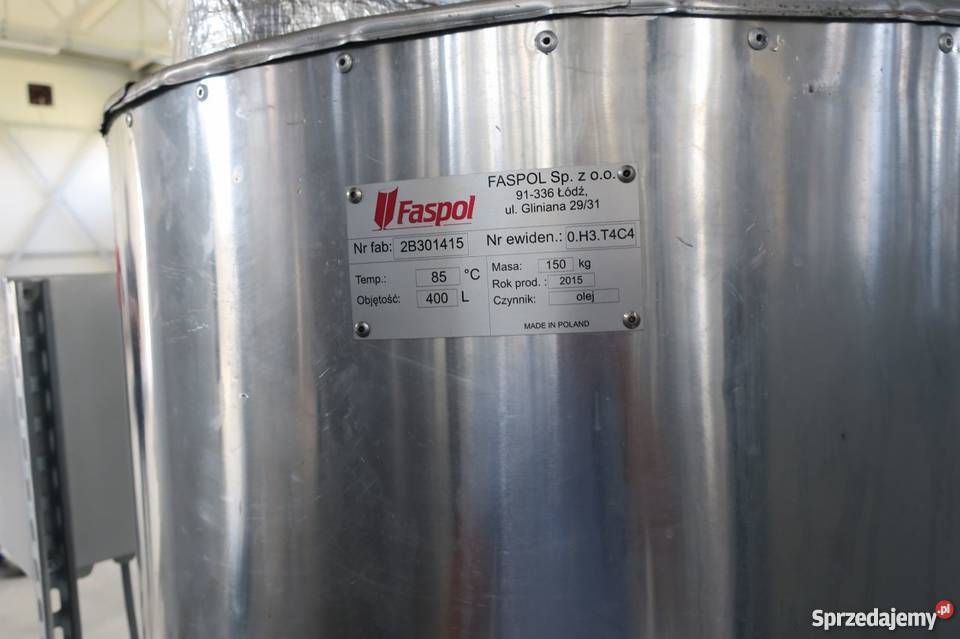 Faspol 400L Zbiornik z izolacją Tkaczew