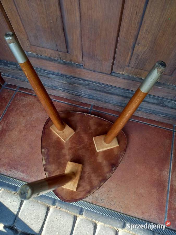 Stolik kwietnik patyczak vintage lata 60 PRL Rawicz