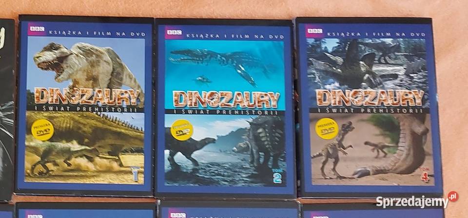 14 filmów DVD kolekcji Dinozaury i świat