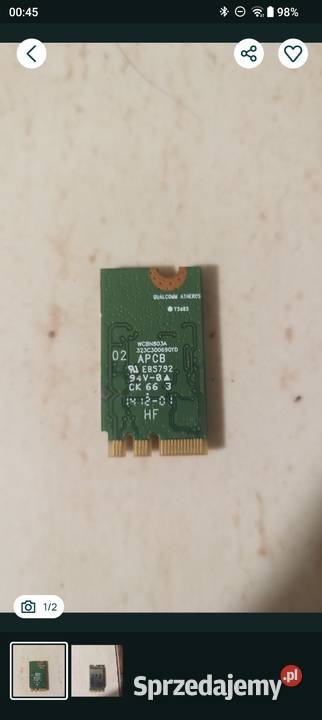Karta WiFi Bluetooth Qualcomm Atheros QCA9377 lubuskie Tursk