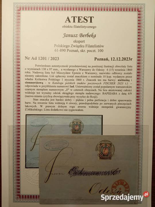 Fi 1 ad koperta z 2 atestami