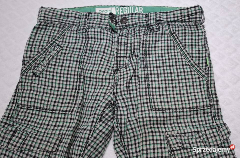 Krótkie spodenki chłopięce w kratkę Okaidi 114 6 Czeladź