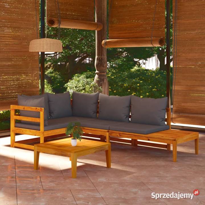 4cz zestaw wypoczynkowy do ogrodu ciemnoszare