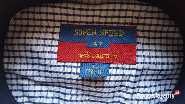 Koszula męska długi rękaw 41 42 niebieska biała Legnica