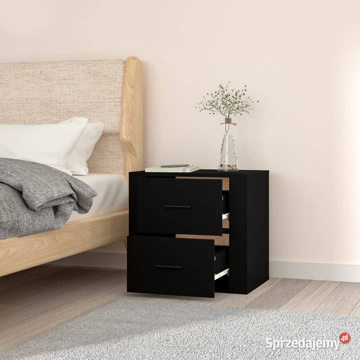 Wisząca szafka nocna czarna 50x36x47 WM816857 Warszawa sprzedam