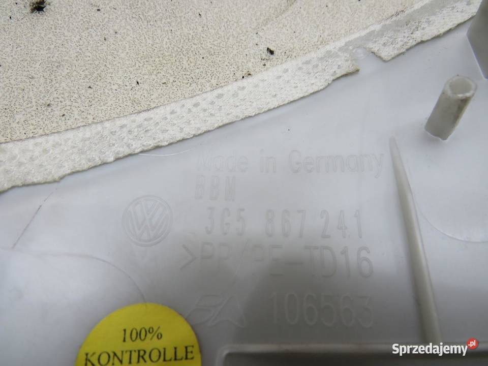 OSŁONA SŁUPKA LEWA TYŁ SEDAN PASSAT B8 3G5867241