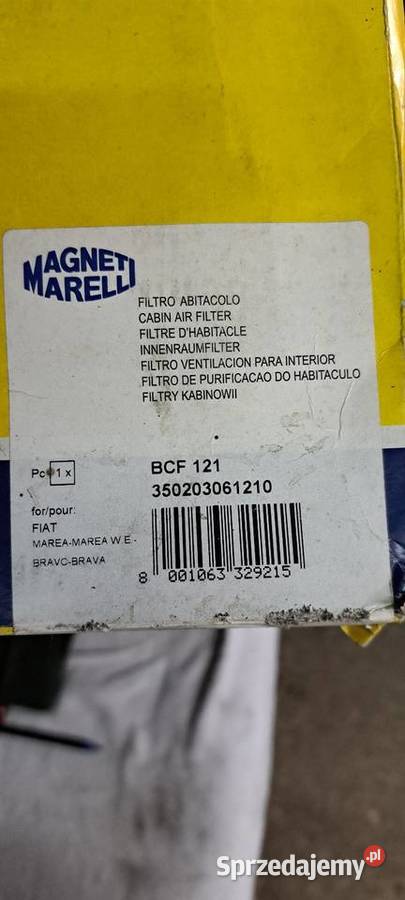 Nowy filtr kabinowy Magneti Morelli BCF 121 Kabinowe