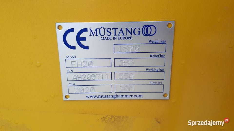 NOWA szczęka krusząca Mystang FH20 nożyce Sochaczew