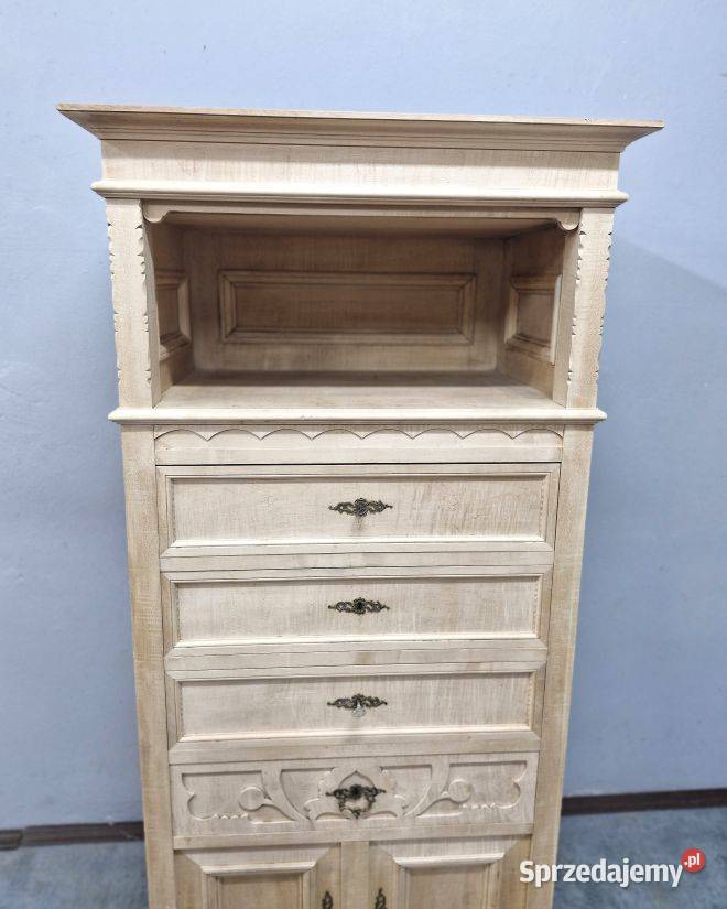 Ładny Dębowy Słupek Secesyjny AntykiMarki Marki