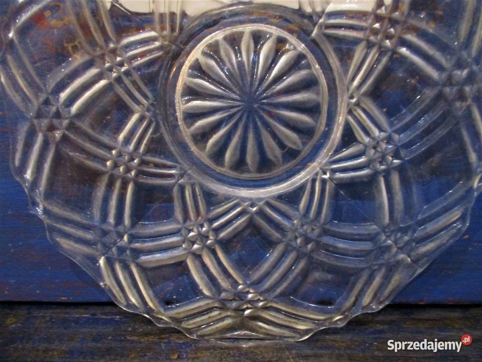 Szklany Talerzyk Deserowy PRL Nieporęt