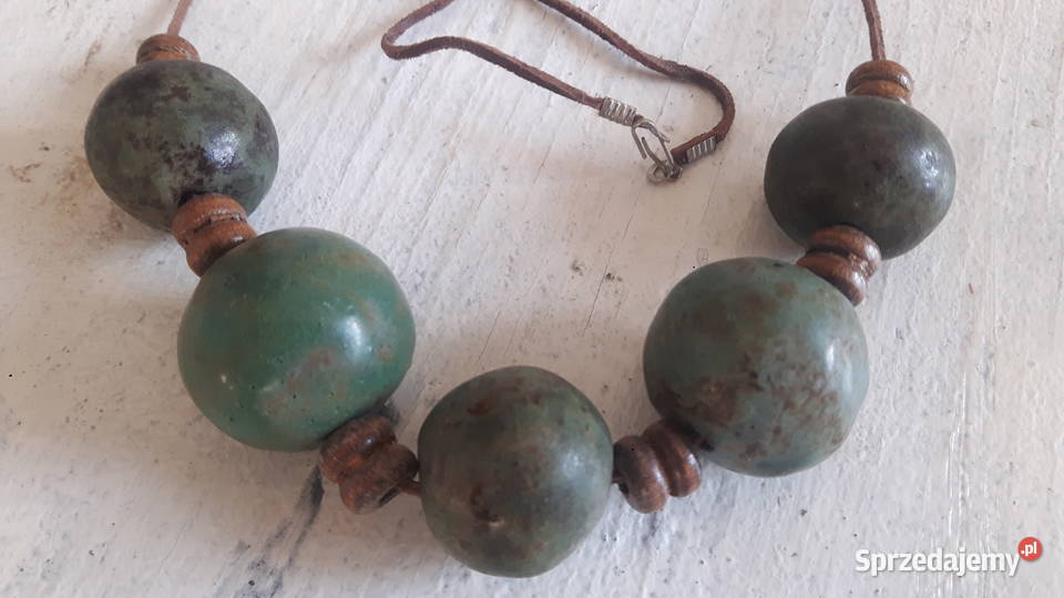 Naszyjnik ceramiczny ręcznie wykonany Naszyjniki Otwock