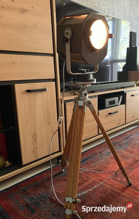 Lampa teatralna PRL Vintage loft stojaca Poznań