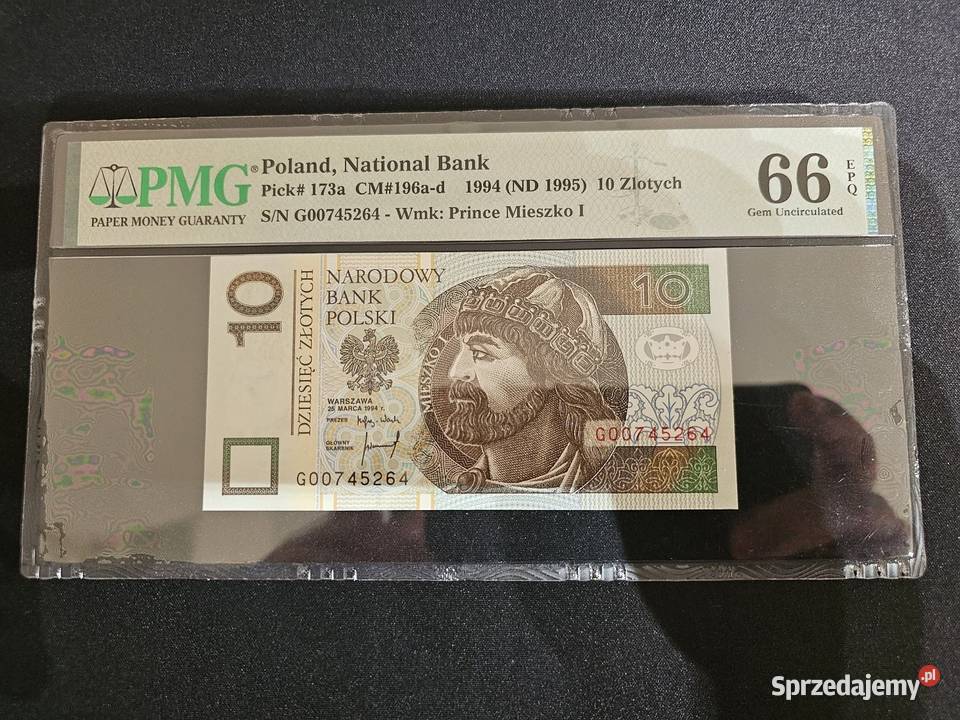 10 złotych 1994 GO PMG66 Wrocław
