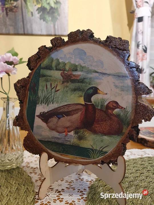 Obrazek na plastrze z brzozy kaczki Strzyżów