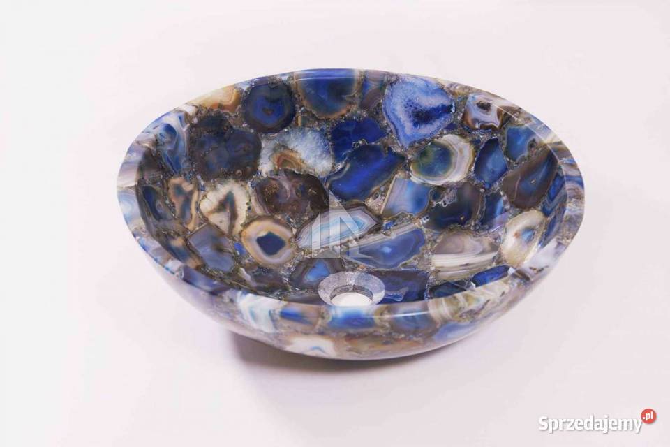 Agat BlueGrey Luksusowe umywalki z kamieni