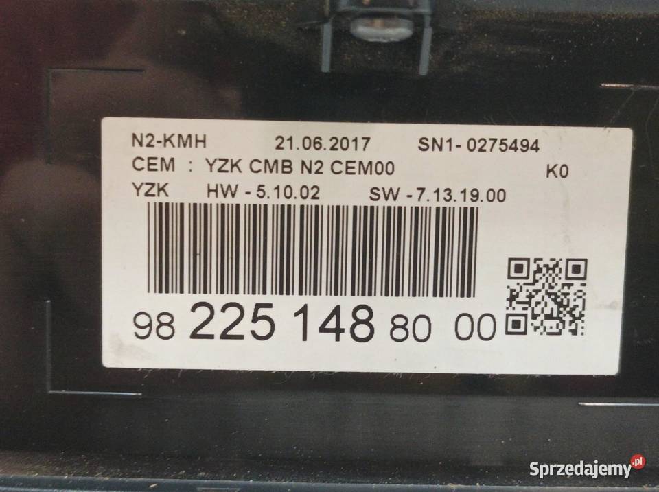 LICZNIK EU 9822514880 20 D Peugeot Expert III Liczniki i zegary