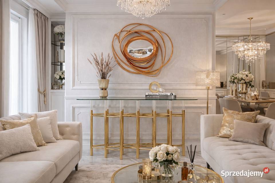 Konsola komoda złota Amaretto Premium 170x40x80