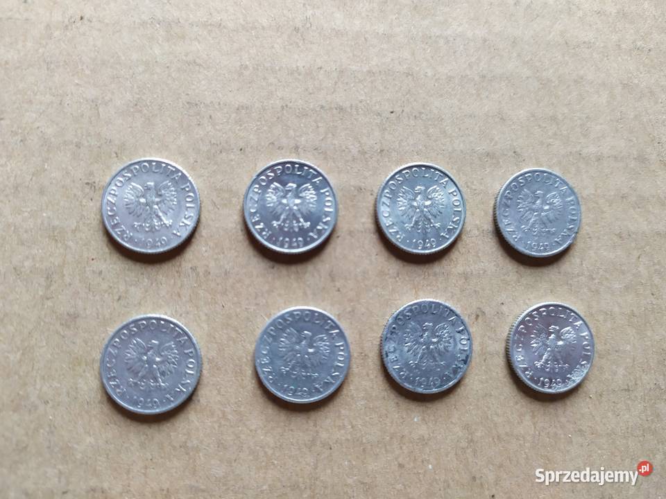 1 gr x 8 sztuk aluminium PRL 49 OBIEGÓWKI PRL Łódź