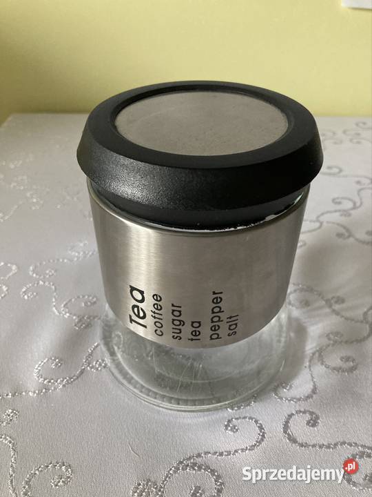 Pojemnik Metalowo Szklany Słoik na Produkty