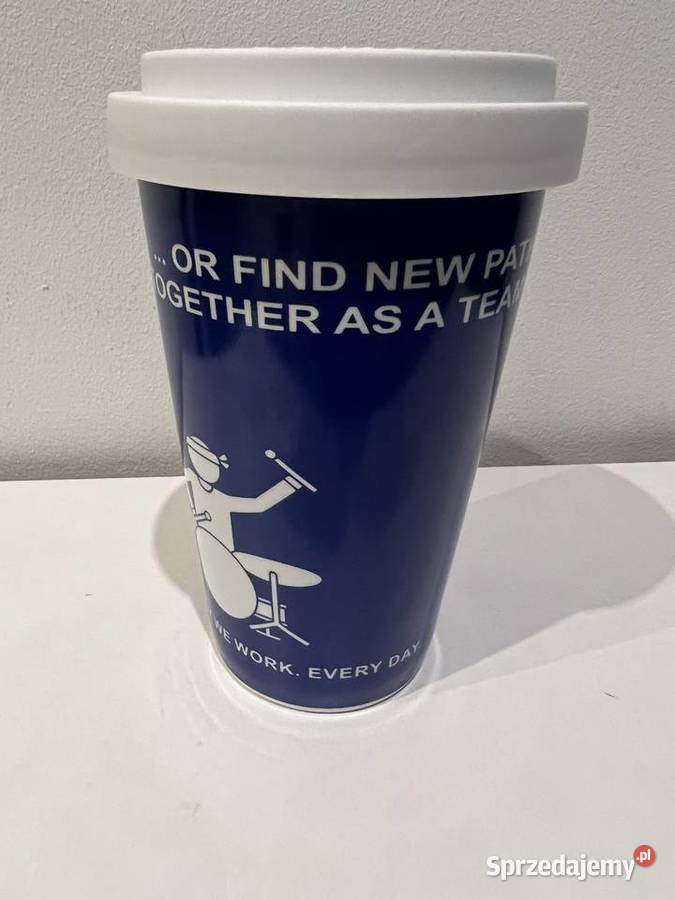 Porcelanowy kubek z przykrywką 300 ml Ceramika i szkło sprzedam