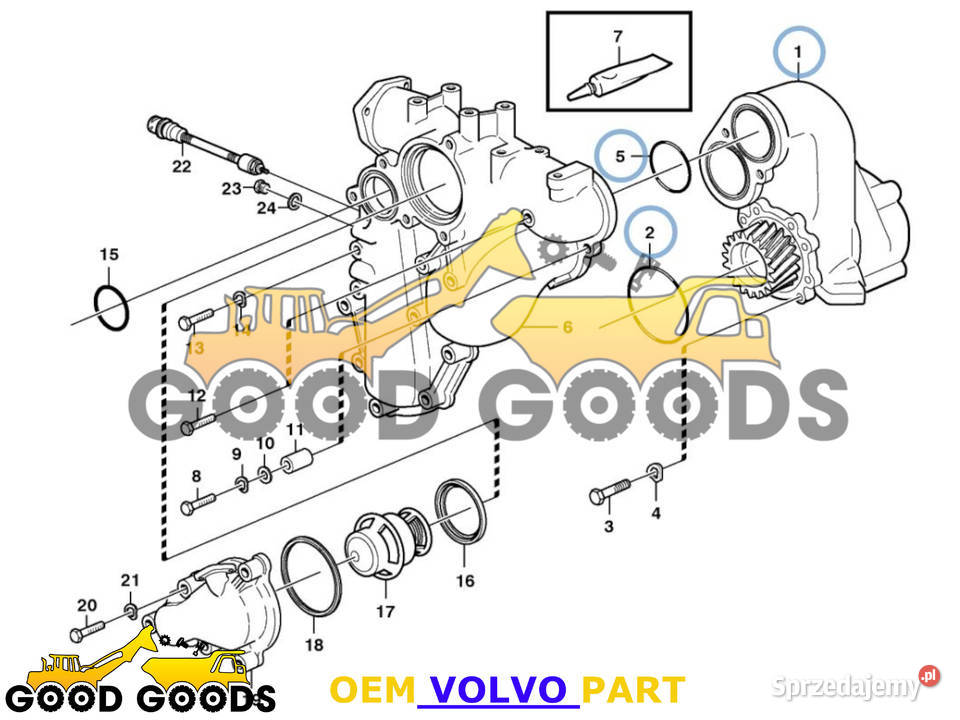 VOLVO POMPA WODY TD102 TD122 D10B TWD1210