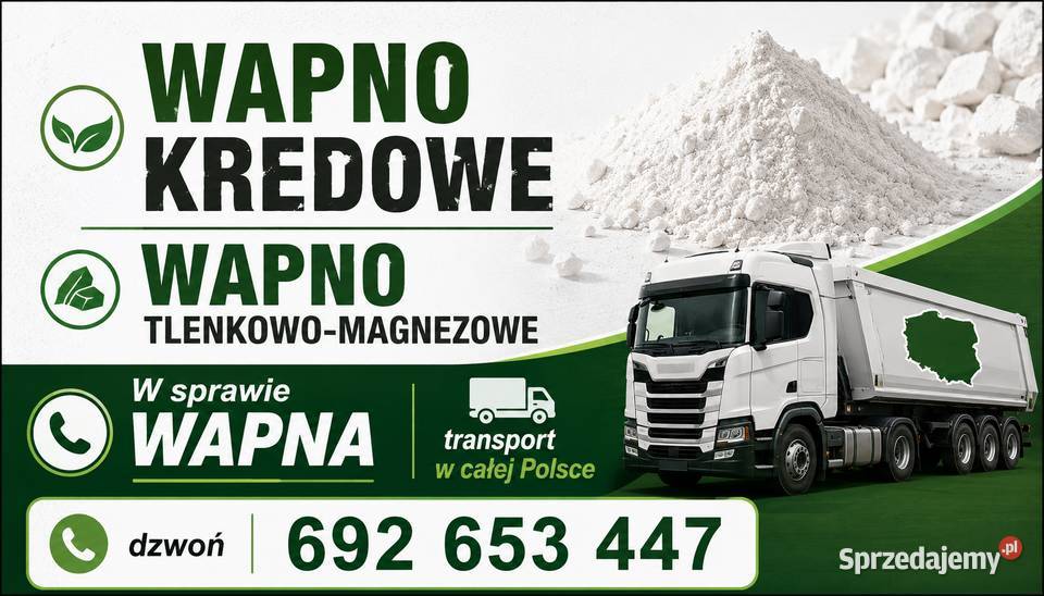 Wapno Granulowane Białe Magnezowe Czarna Kreda Biłgoraj