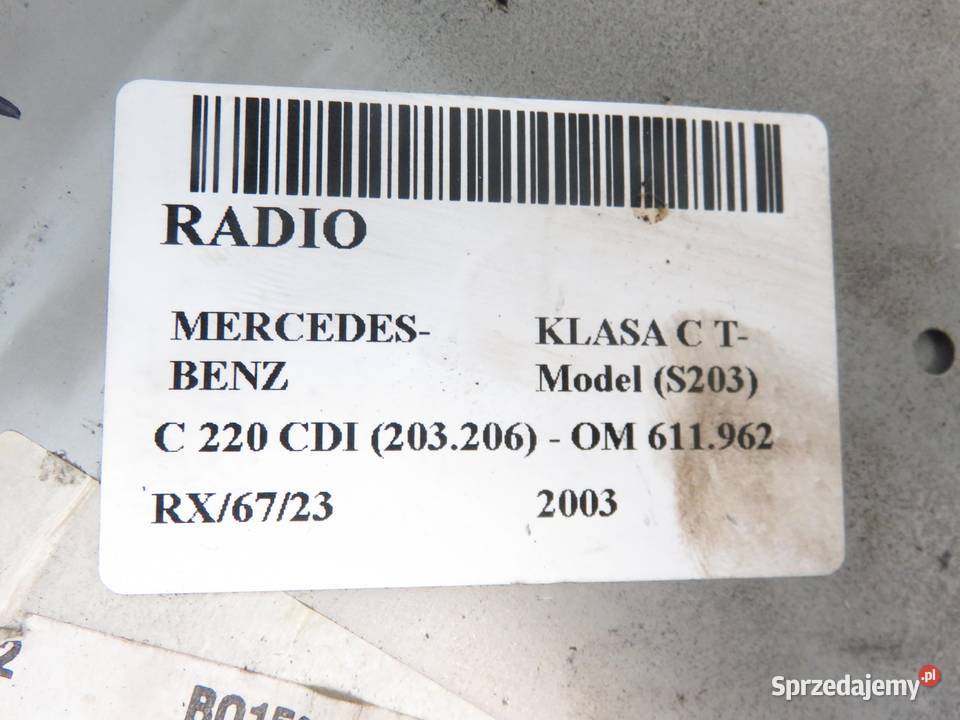RADIO MERCEDES 203 2038275242