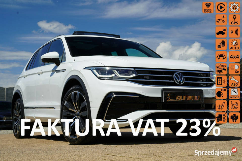 Volkswagen Tiguan RLINE SKÓRA panorama ACC blis ogranicznik prędkości Otmuchów