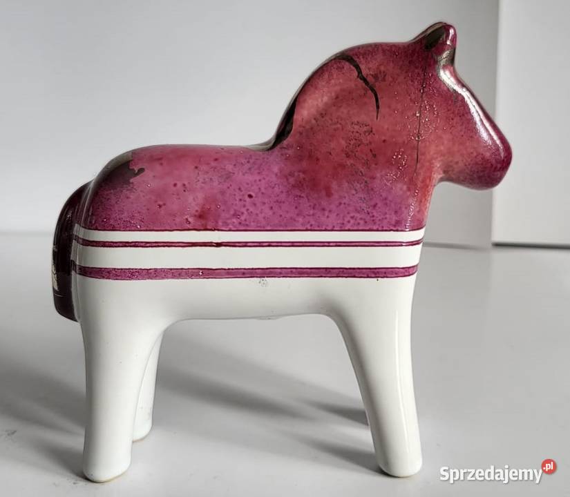 Figurka Konik Koń ceramiczny ręcznie malowany Sierakowice