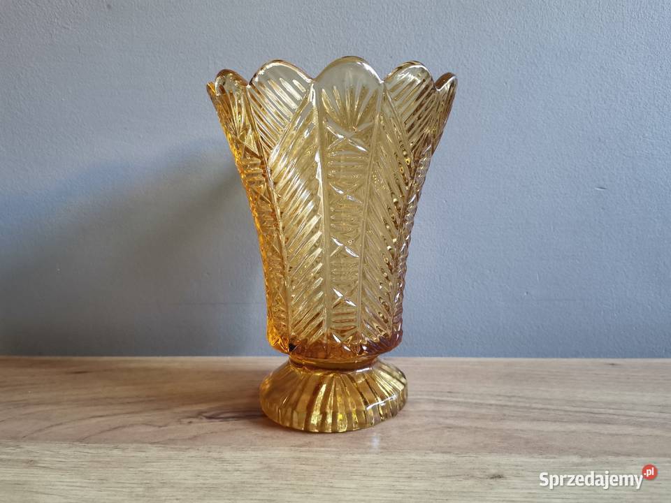 Stary wazon szkło miodowe HSG Ząbkowice design śląskie Katowice sprzedam