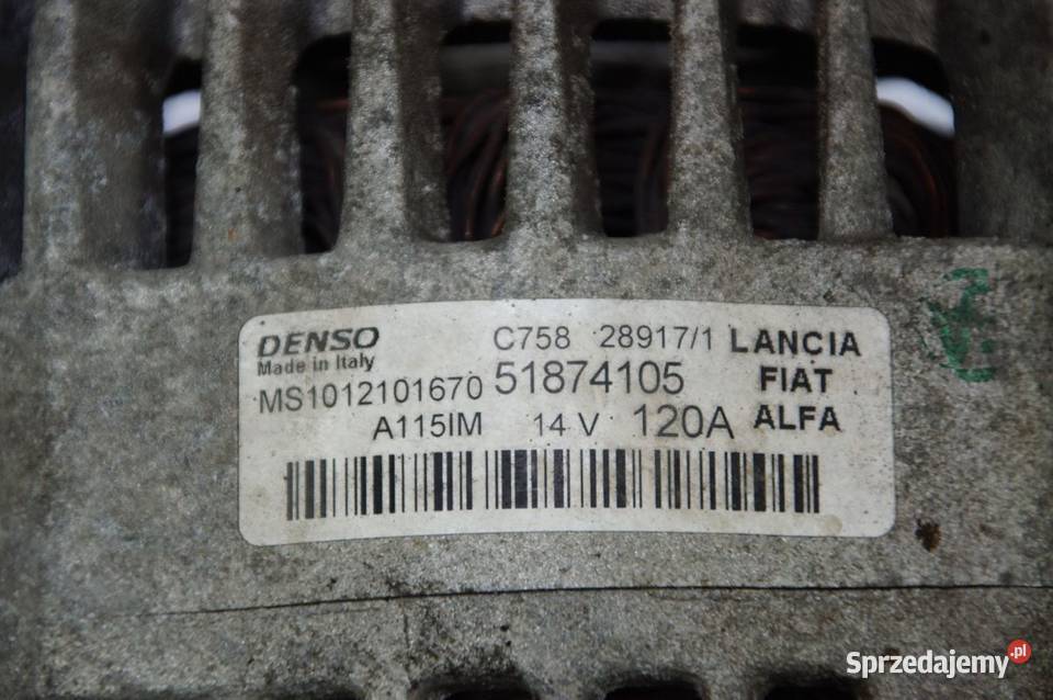 ALTERNATOR FIAT TIPO II 51874105 Lipno