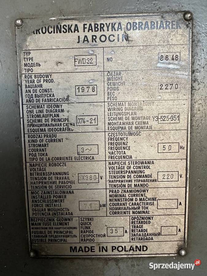 Frezarka JAFO FWD 32 sprzedam